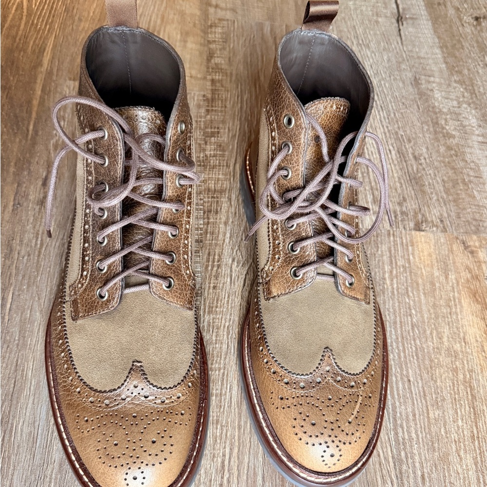 Taft Men's Olive Chukka Brogue Boots